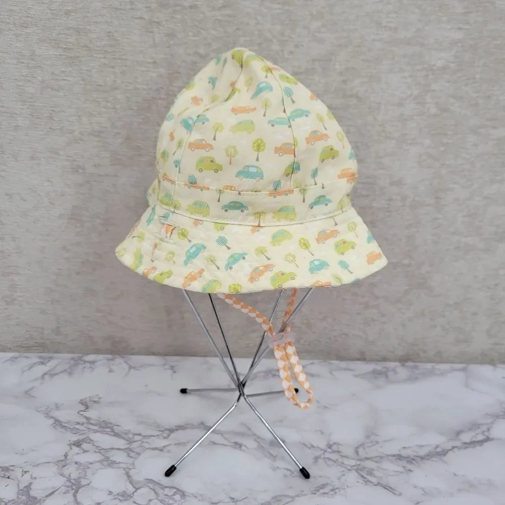 Sunny Dayz Reversible Bucket Hat 12-24mo Girls Boys Unisex Yellow Orange